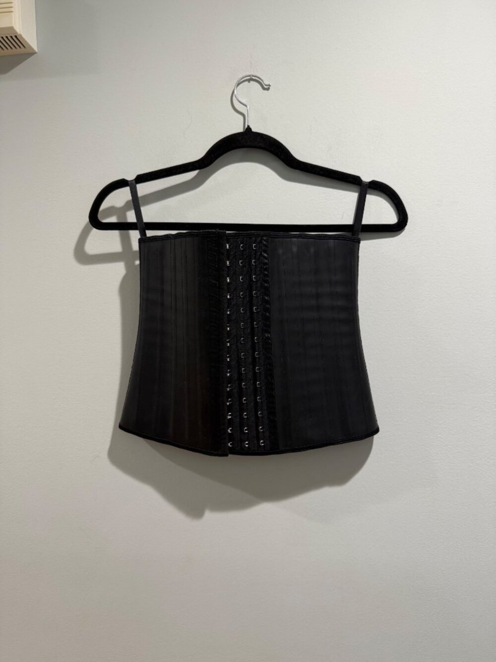 YIANNA Black Latex Underbust Waist Trainer Corset - Size Small Whimsigoth Grunge